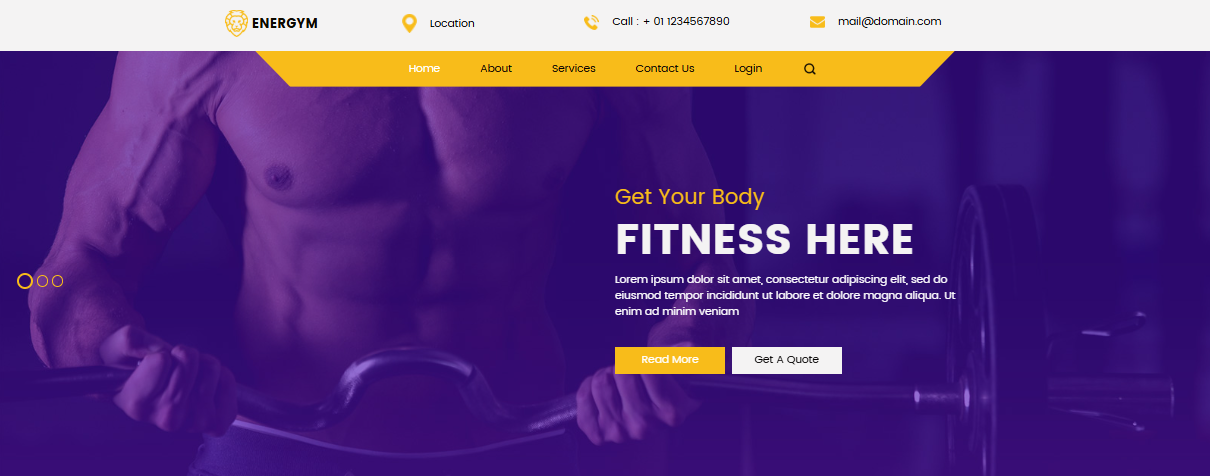 Energym - Website Template